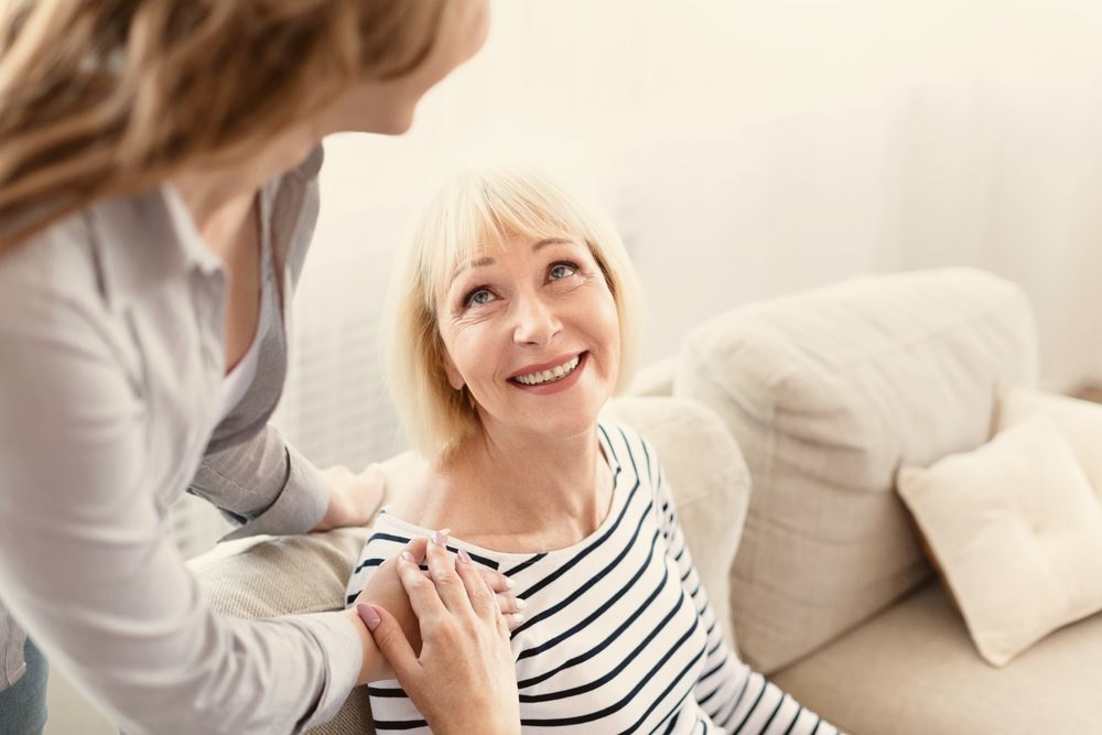 Going through medicines with a patient at home